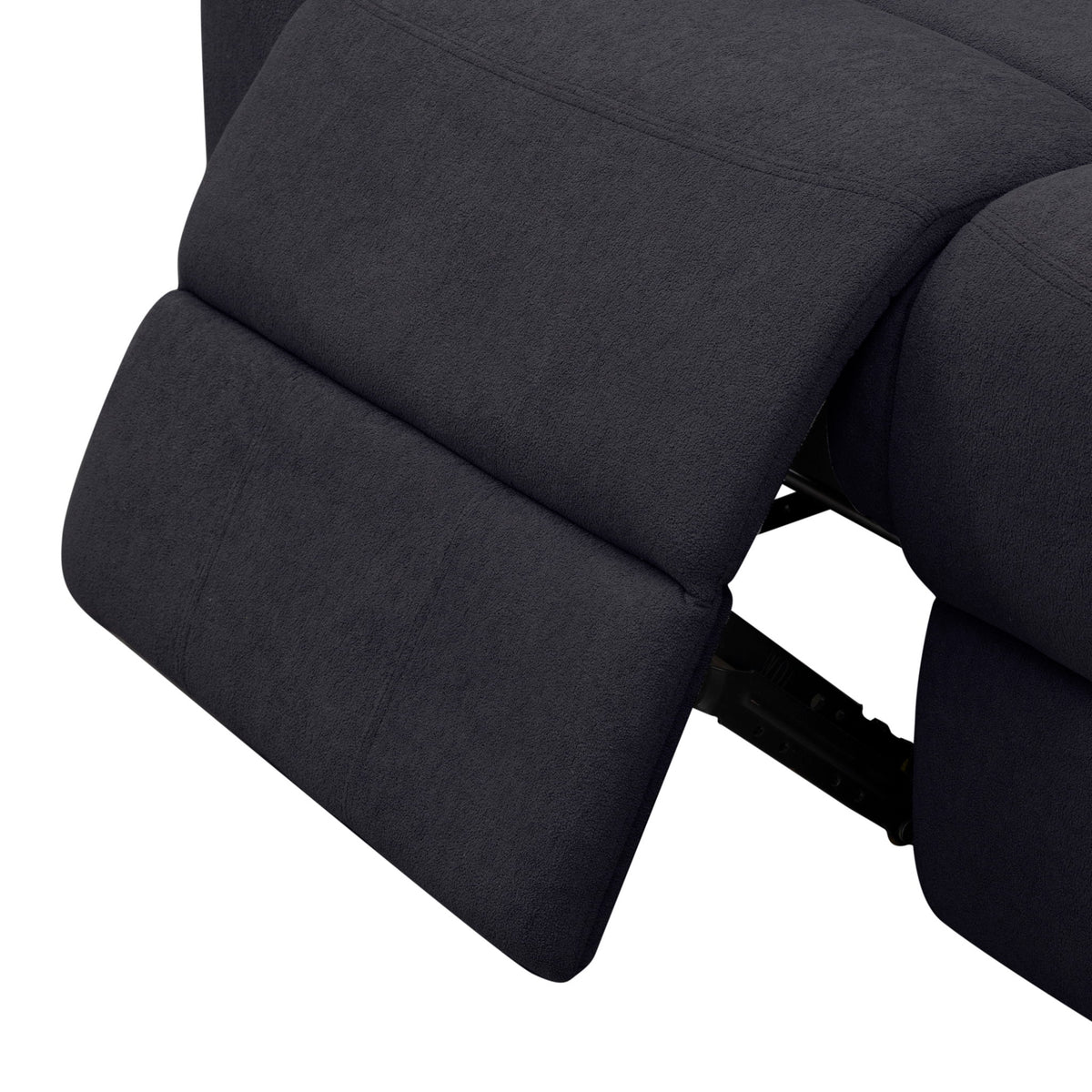 2 Seat Manual Reclining Loveseat With 150° Recline & Footrest - Black