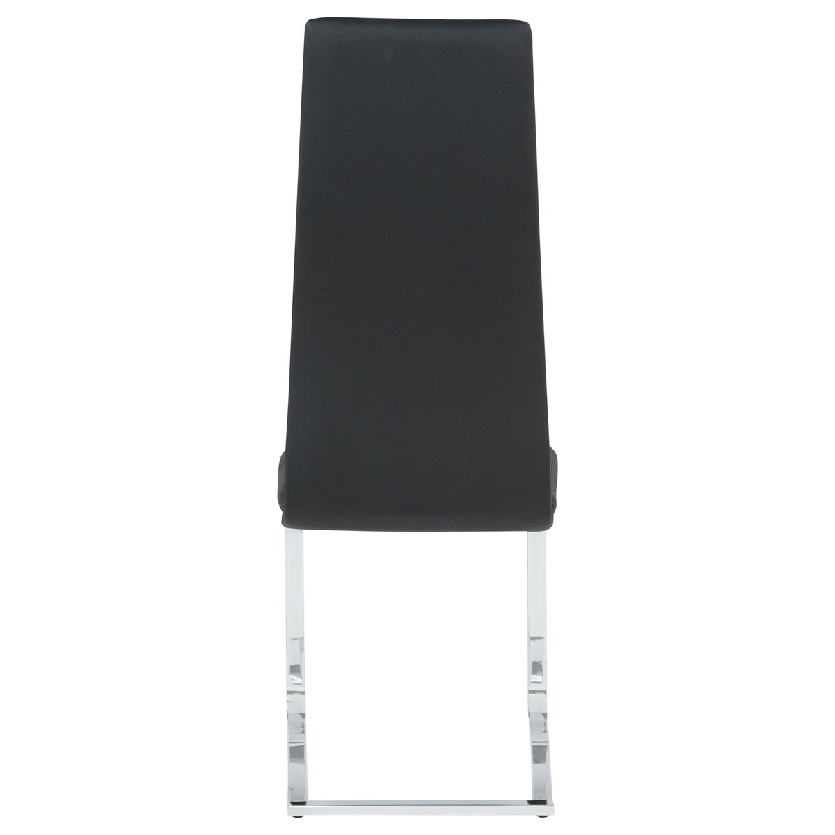 High Back Side Chairs Dining Chairs With Padded Upholstery (Set of 4) - Black