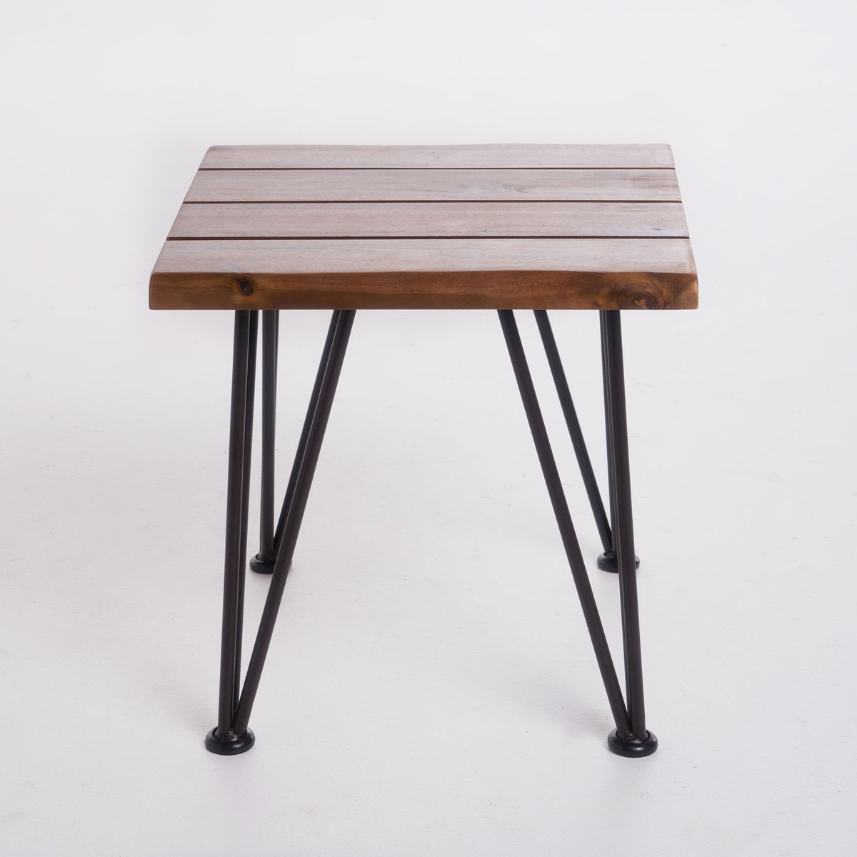 Zion - Outdoor Industrial Iron And Coffee Table - Teak