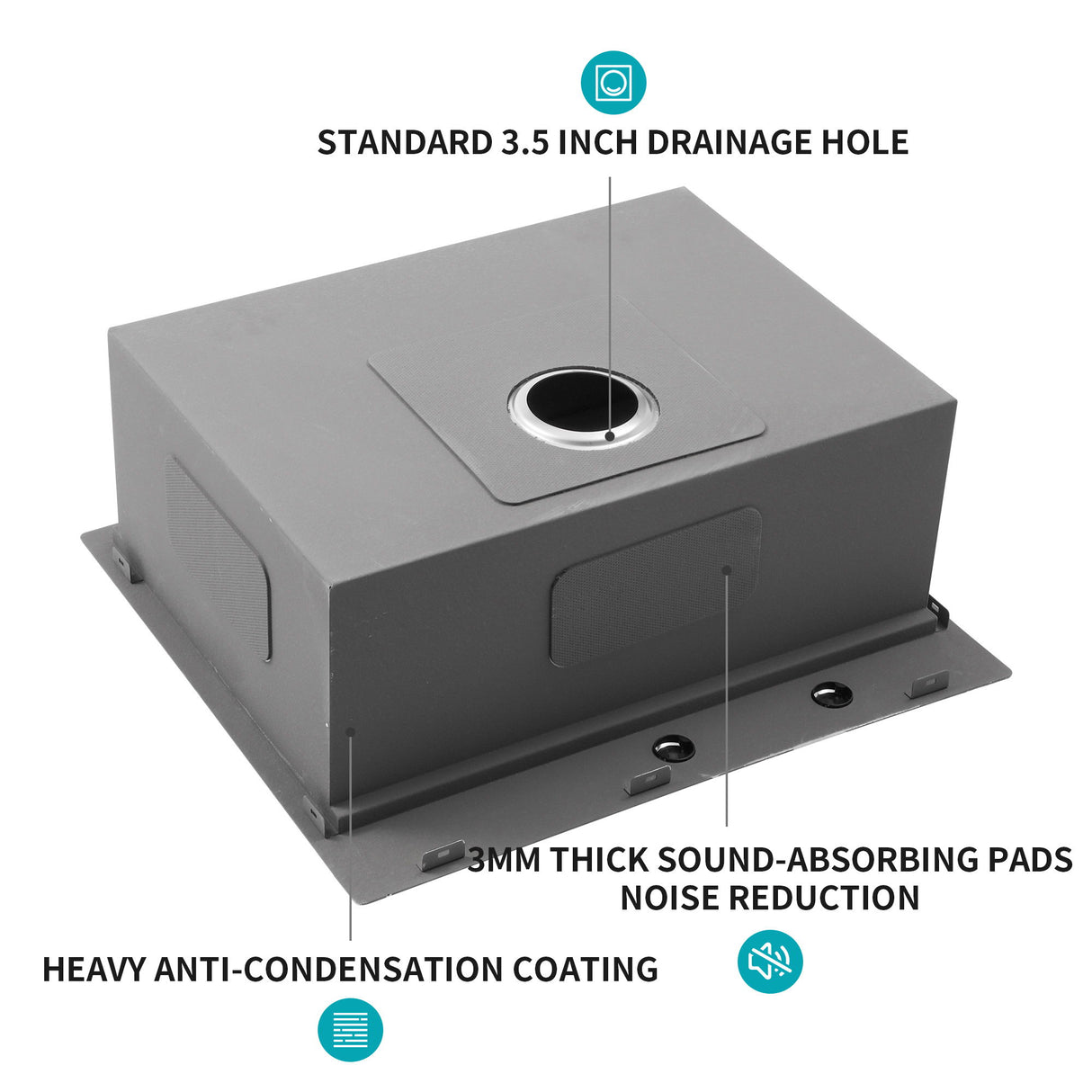 Drop In Kitchen Sink Stainless Steel 16 Gauge