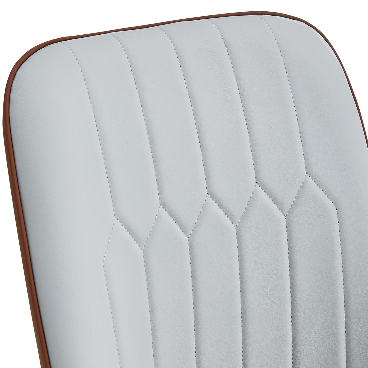 Modern Light And Dining And Living Room Chairs WithCushion And Metal Legs (Set of 2) - Brown / Light Gray