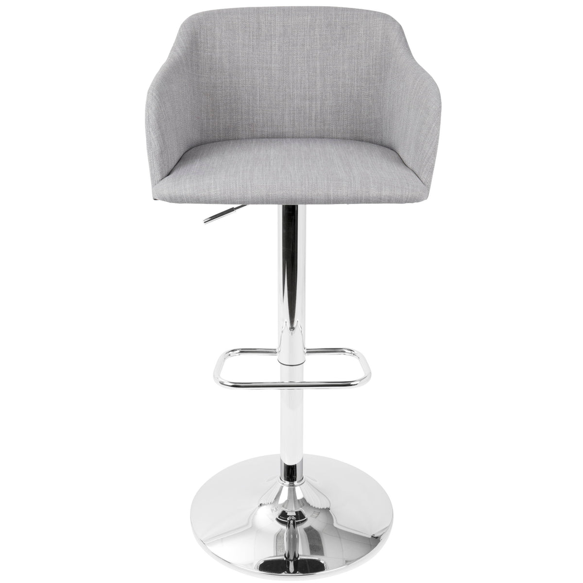 Daniella - Contemporary Adjustable Barstool With Swivel - Gray