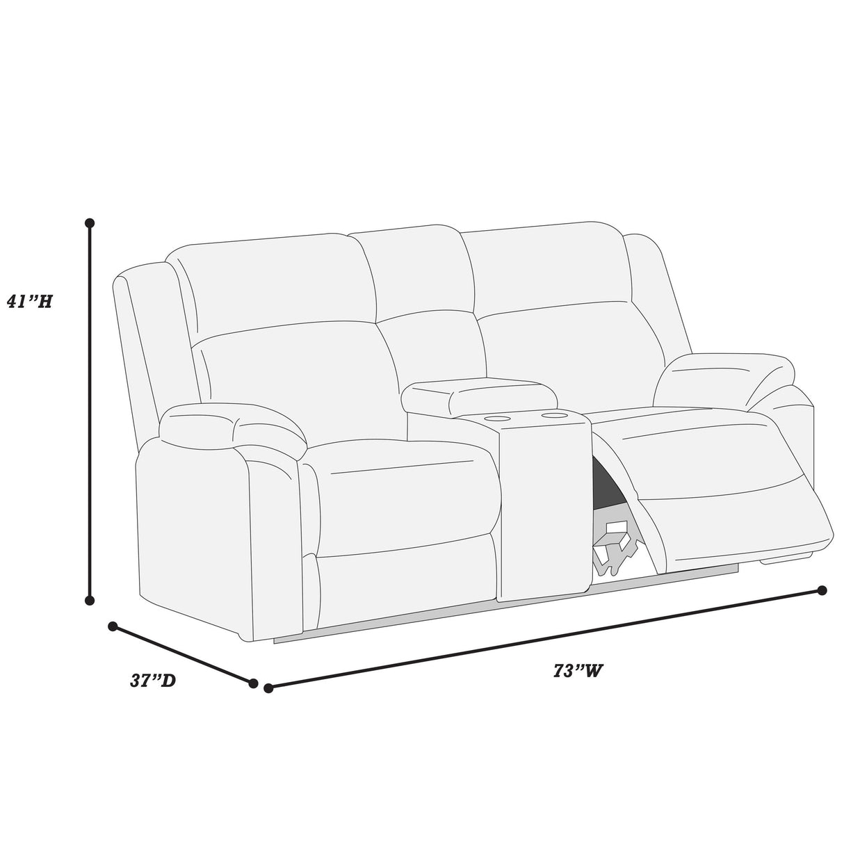 Motion Loveseat With Console