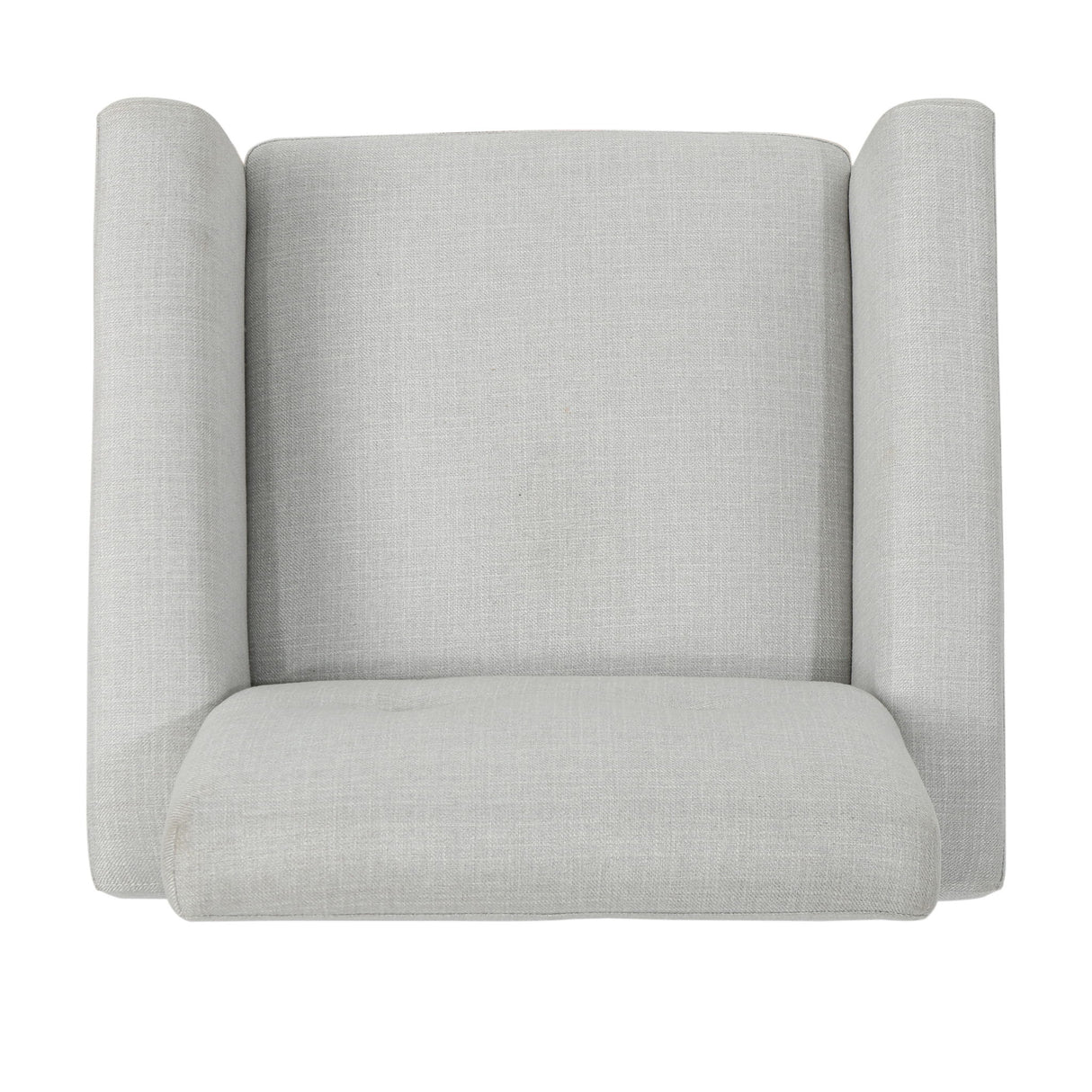 Radiantize - Upholstered Fabric Club Chair With Square-Off Back And Button Tufted - Light Gray