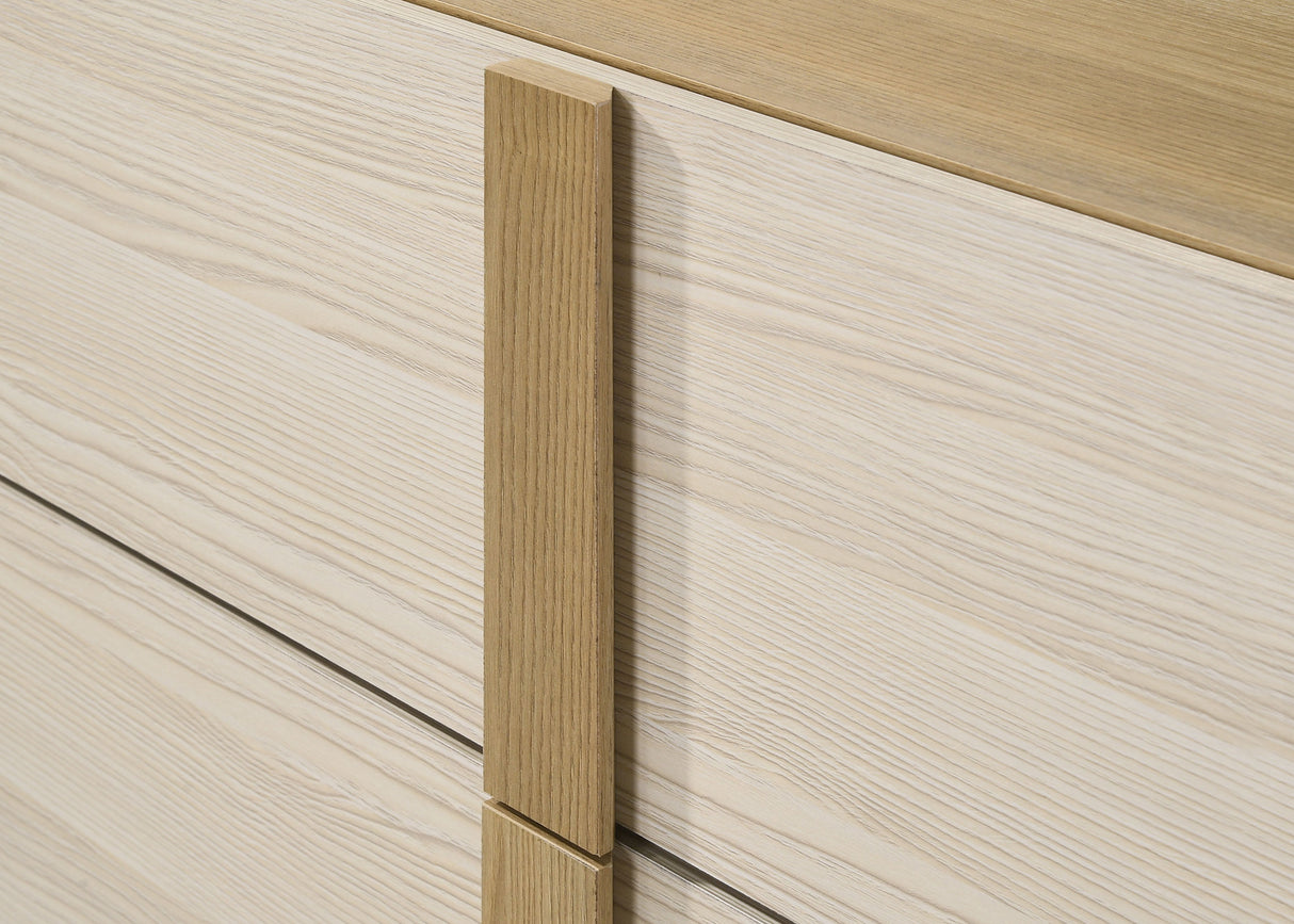 Hyland 4-Drawer Chest - Natural Wood & White