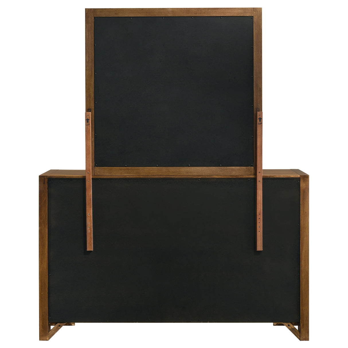 Adderley 8-Drawer Bedroom Dresser with Mirror - Warm Brown