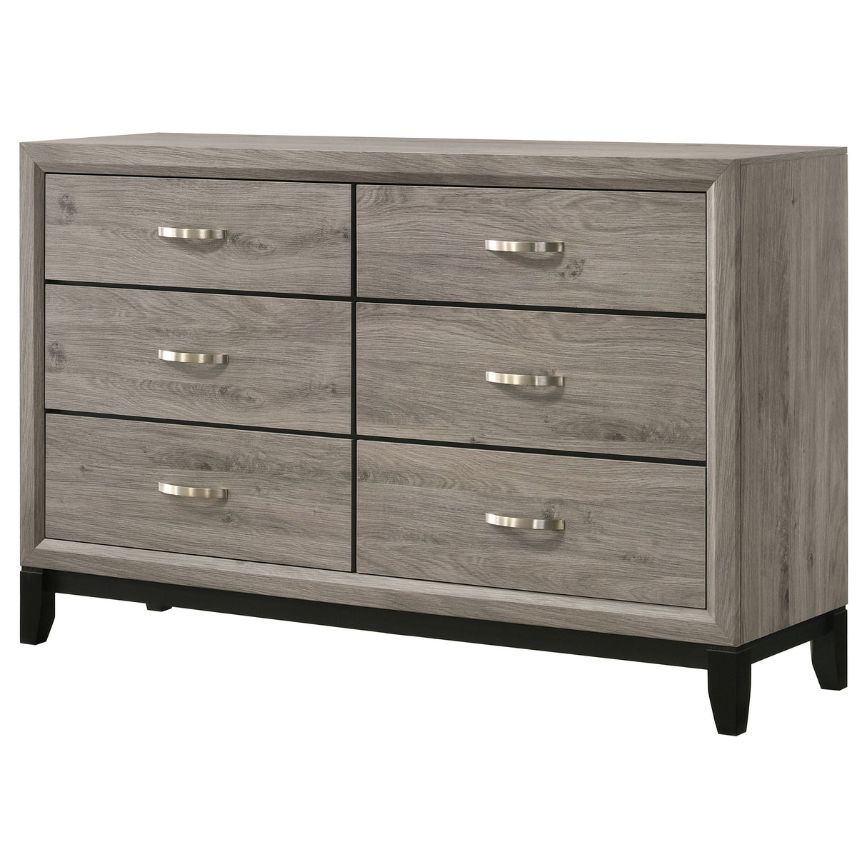 Watson 6-Drawer Bedroom Dresser, Light Taupe