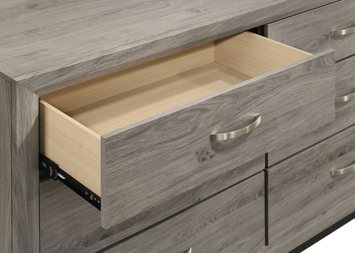 Watson 6-Drawer Bedroom Dresser, Light Taupe