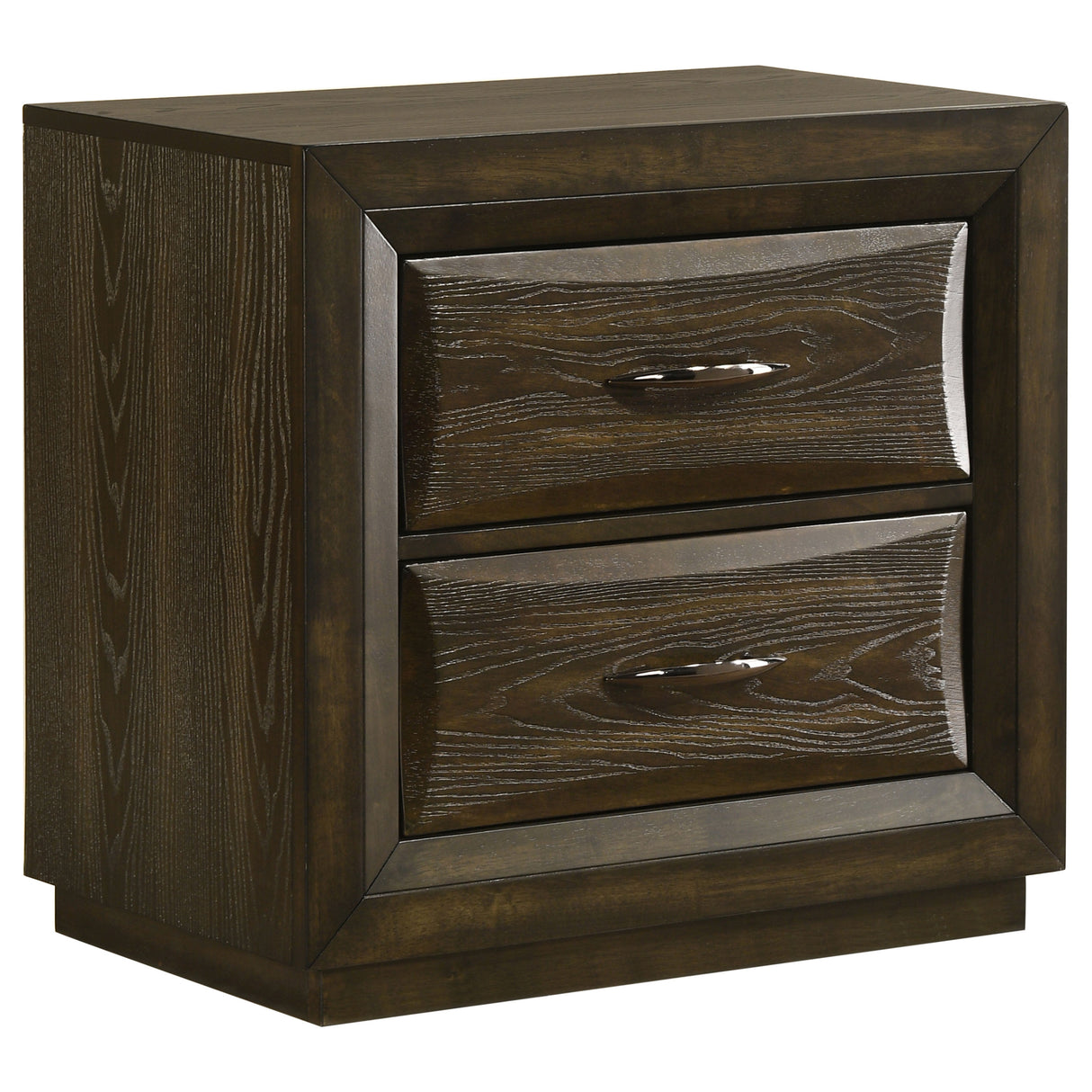 Atlas 2-Drawer Nightstand, Dark Oak