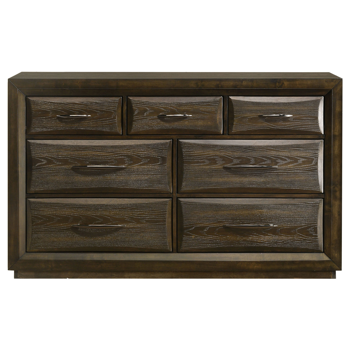Atlas 7-Drawer Bedroom Dresser, Dark Oak