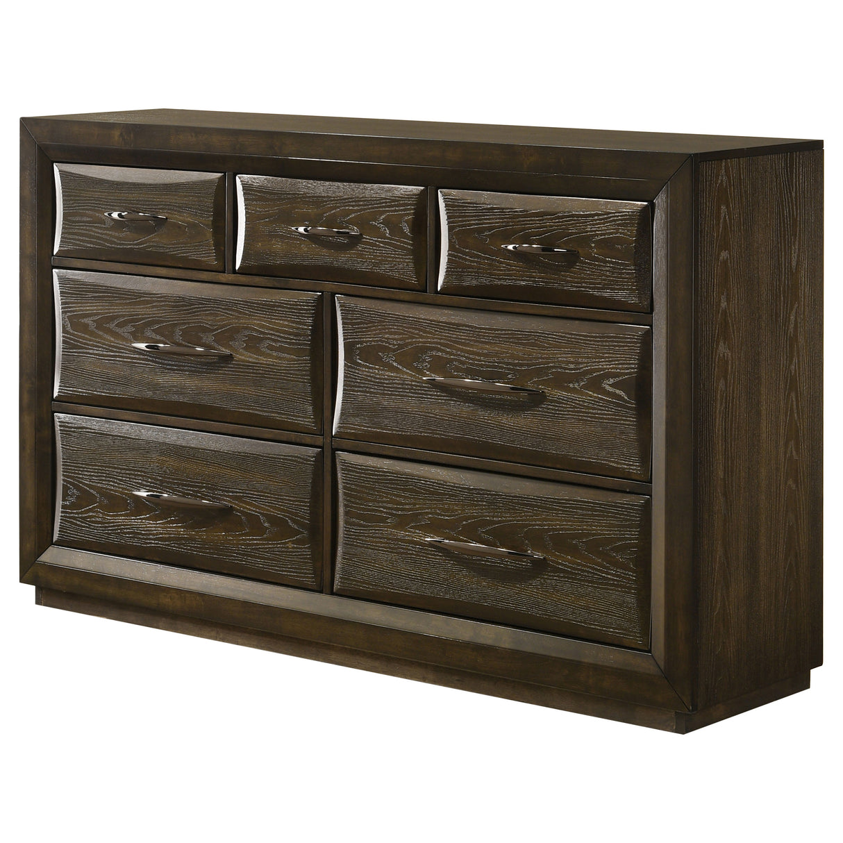 Atlas 7-Drawer Bedroom Dresser, Dark Oak