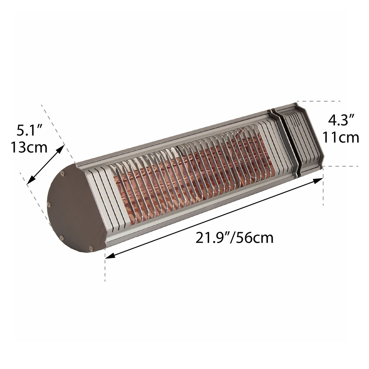 Smart Electric Patio Heater, Gunmetal Gray