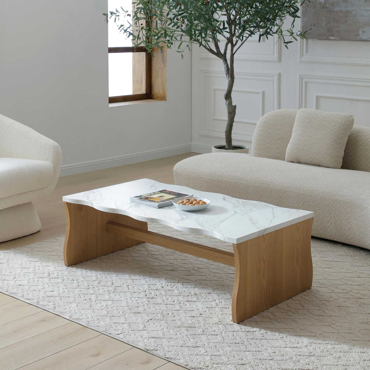 Whisper Of Waves - Coffee Table - Natural Wood