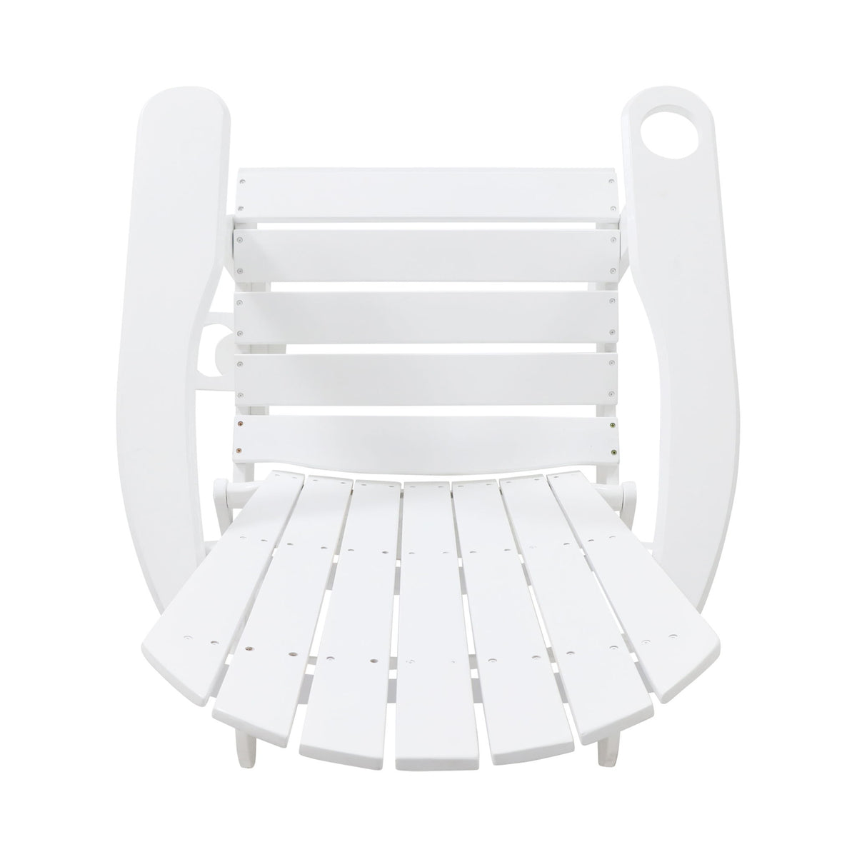 Zenithia - Outdoor Foldable Adirondack Chair With 2 Cup Holders