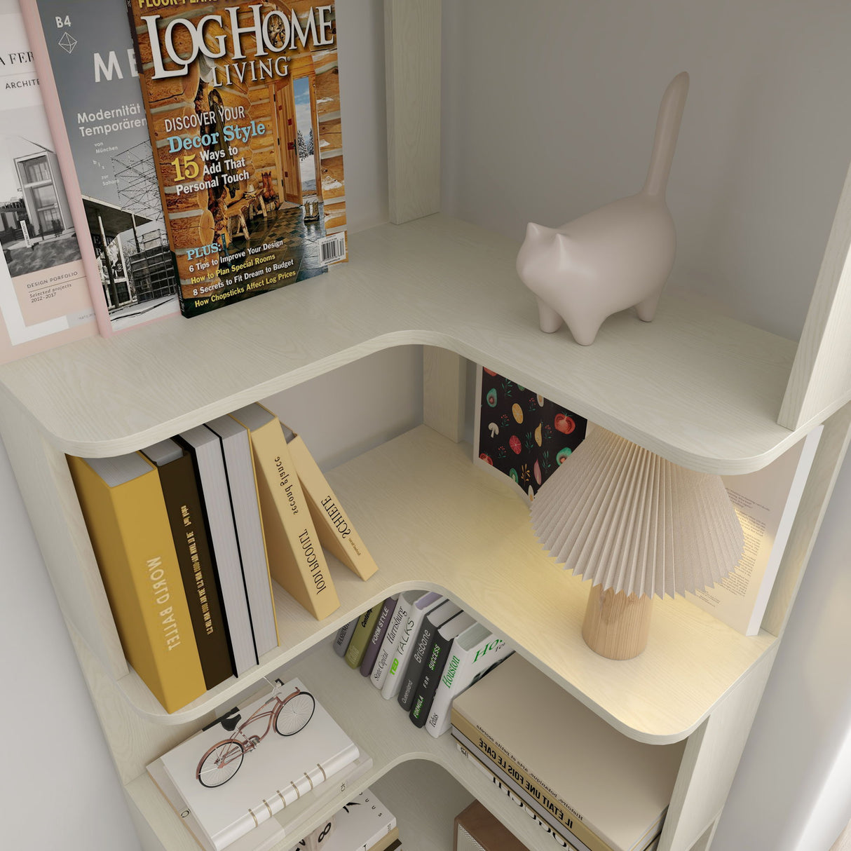 L-Shaped Corner Bookshelf