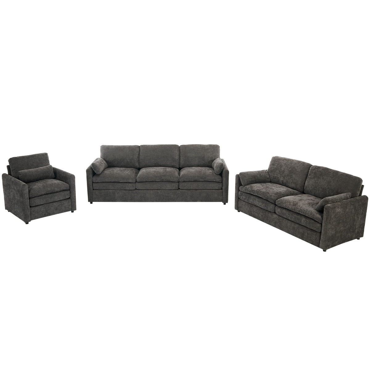 Cozy Upholstered Sofa Set For Living Room