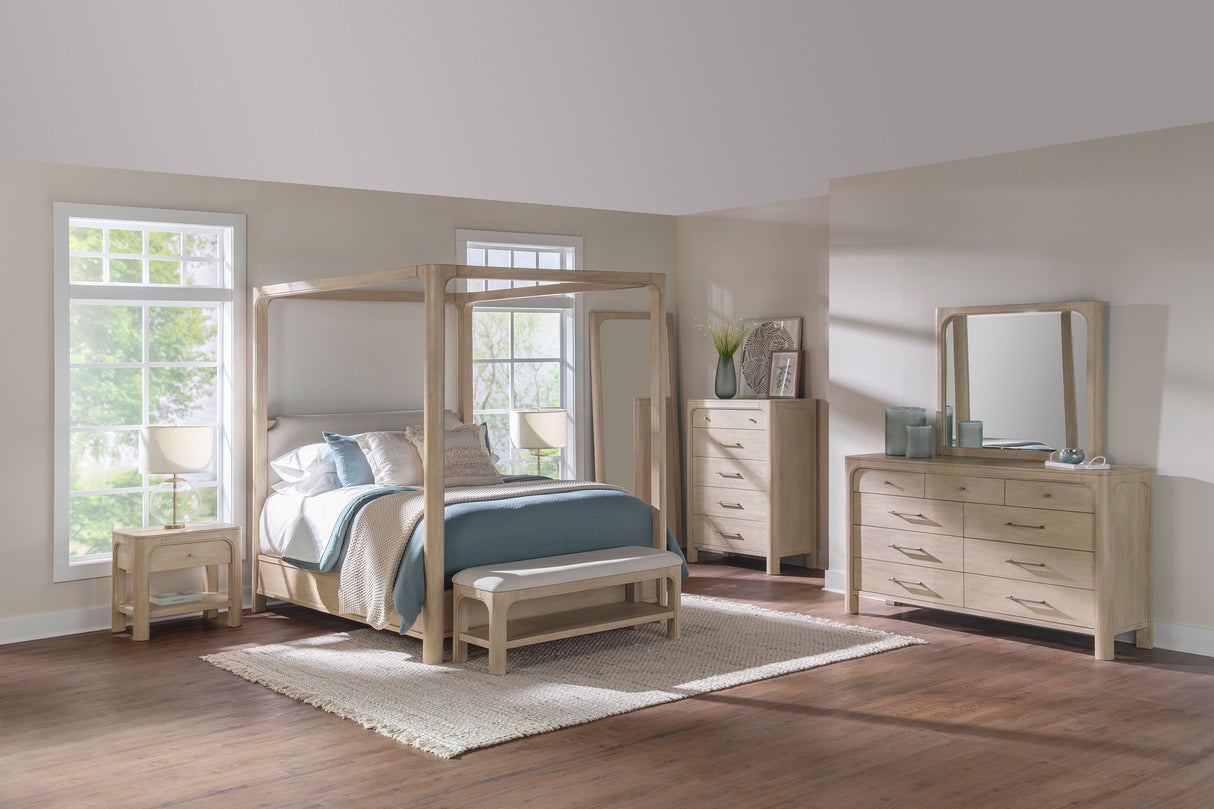 Solano 85-Inch Queen Canopy Bed, Weathered Mango