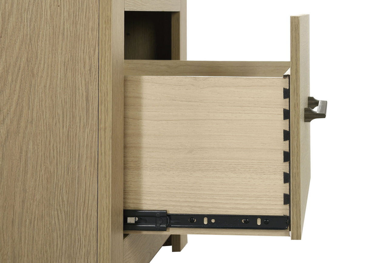 Hendricks Light Oak 1-Drawer Nightstand with Cubby