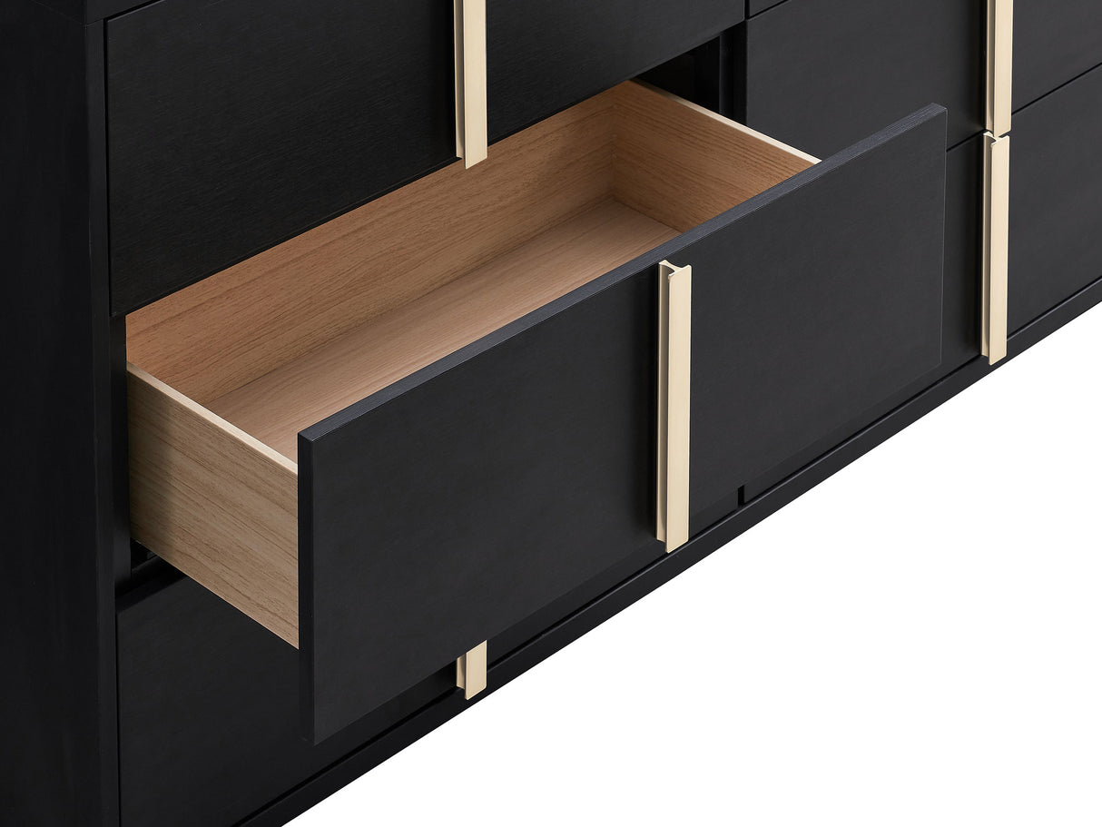 Marceline 6-Drawer Dresser Black
