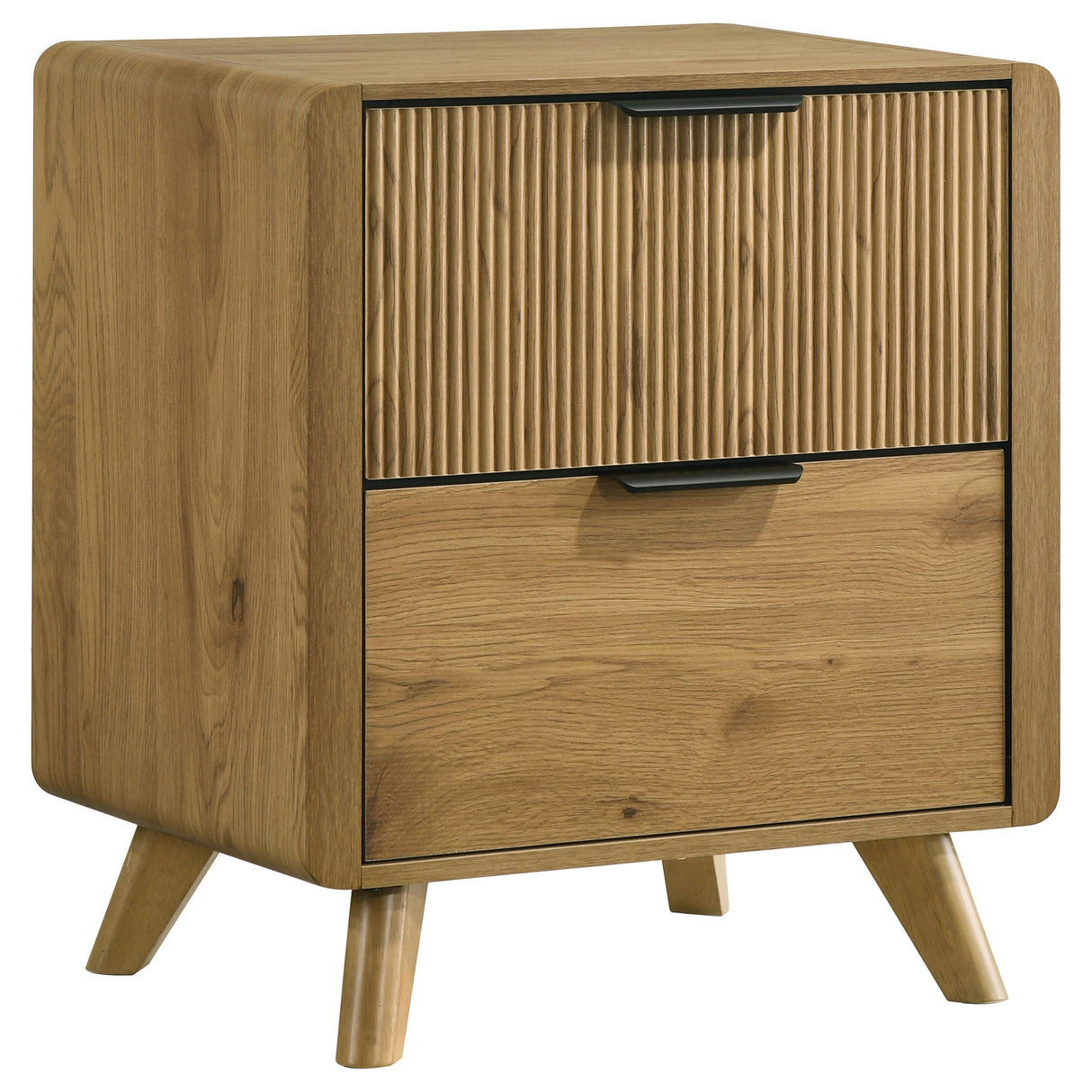 Bennett 2-Drawer Nightstand, Light Oak