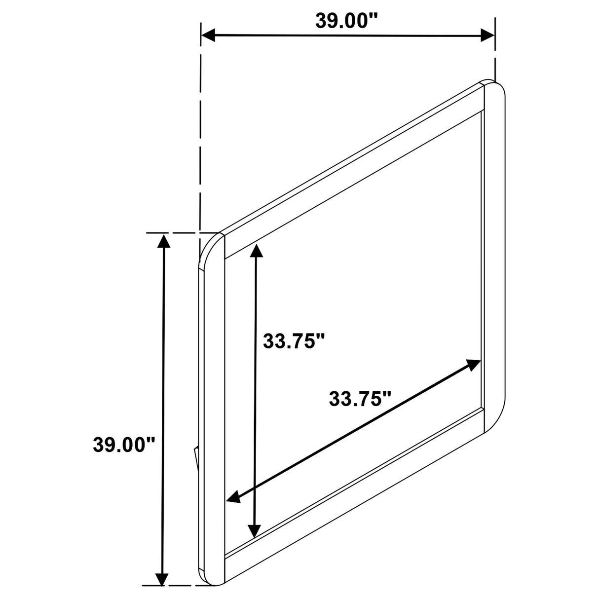 Bennett Bedroom Dresser Mirror, Light Oak