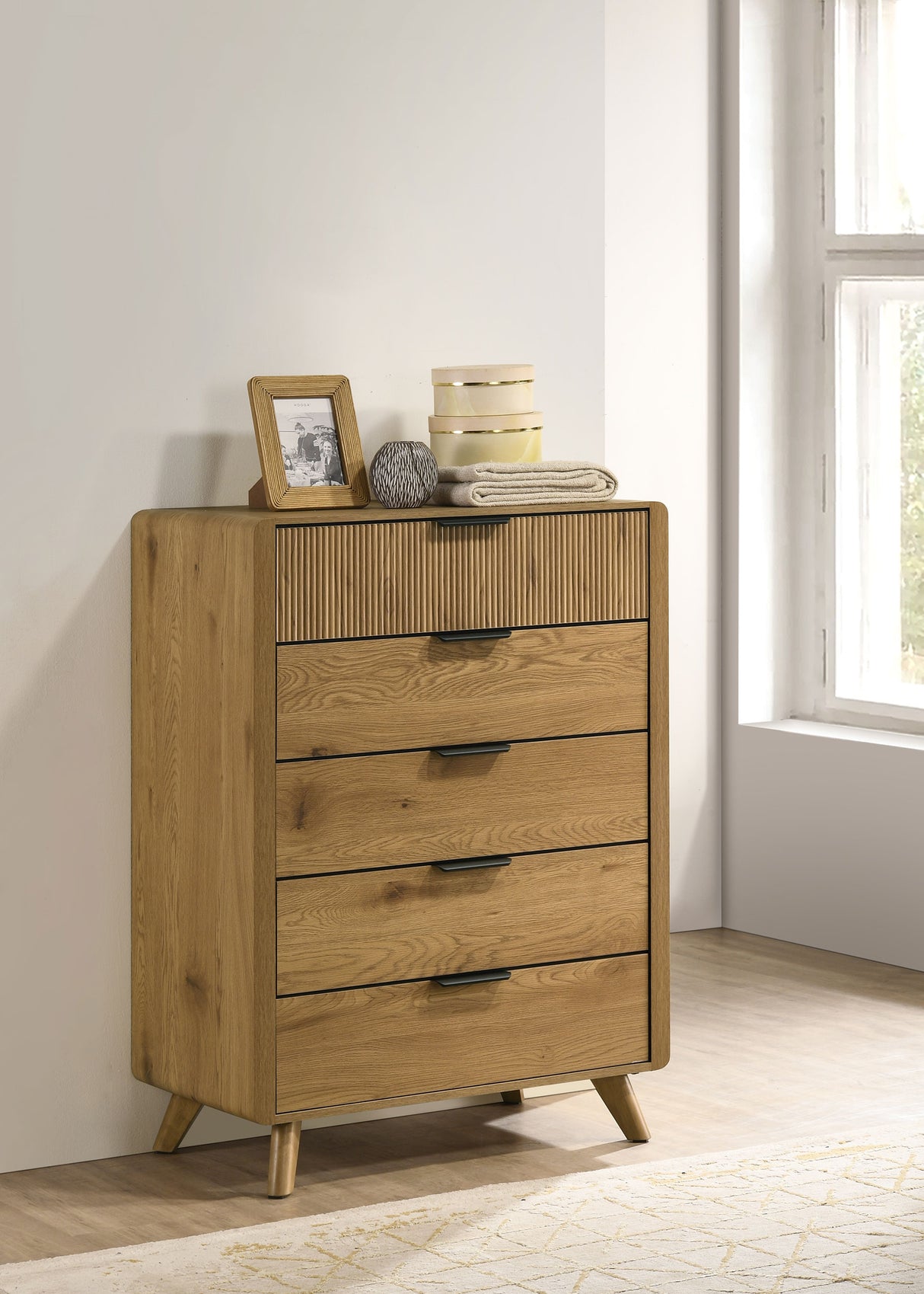 Bennett 5-Drawer Chest of Drawers - Light Oak