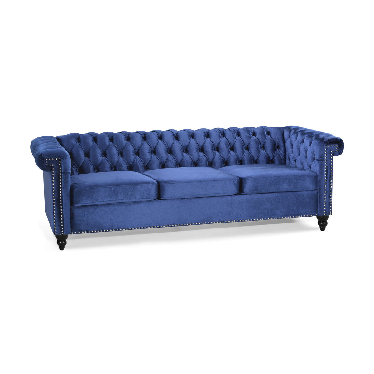 Chesterfield Style 3 Seater Sofa With Deep Button Tufting