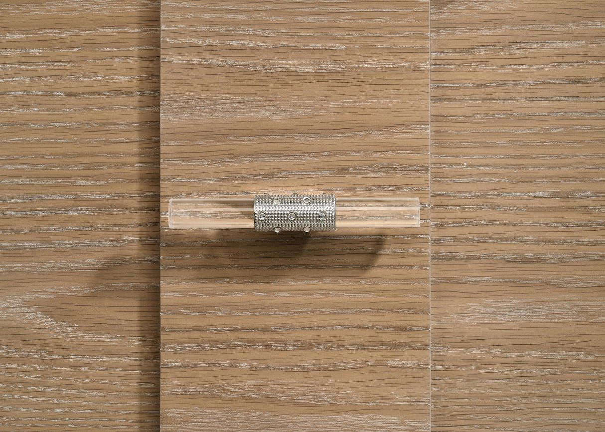 Leanne 2-Drawer Sintered Stone Top Nightstand Light Oak