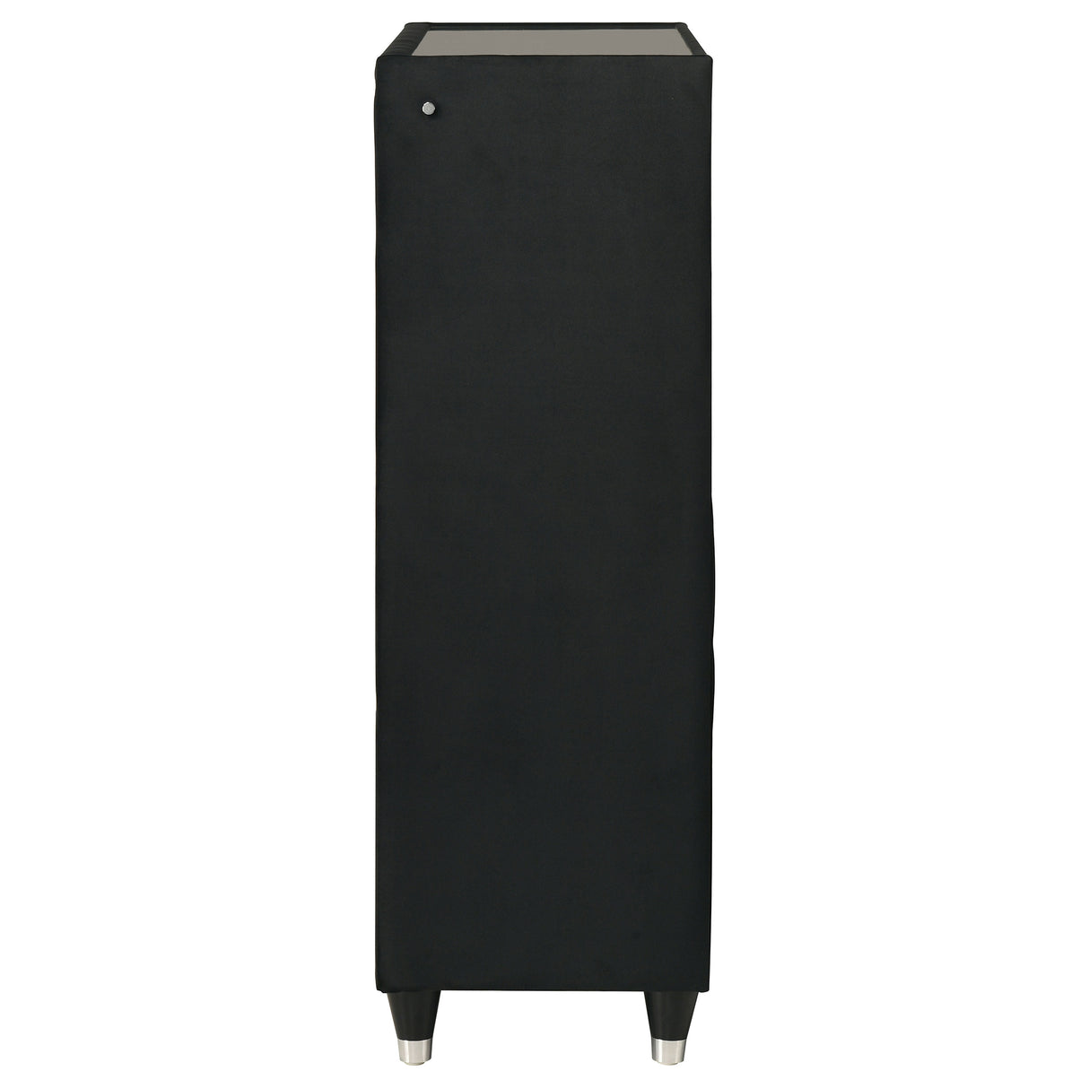 Ravenne 5-Drawer Velvet Upholstered LED Chest - Black