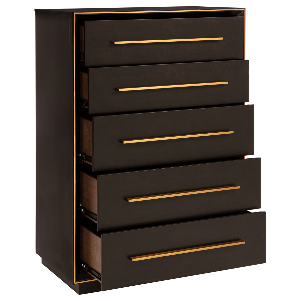 Durango 5-Drawer Bedroom Chest in Smoked Peppercorn
