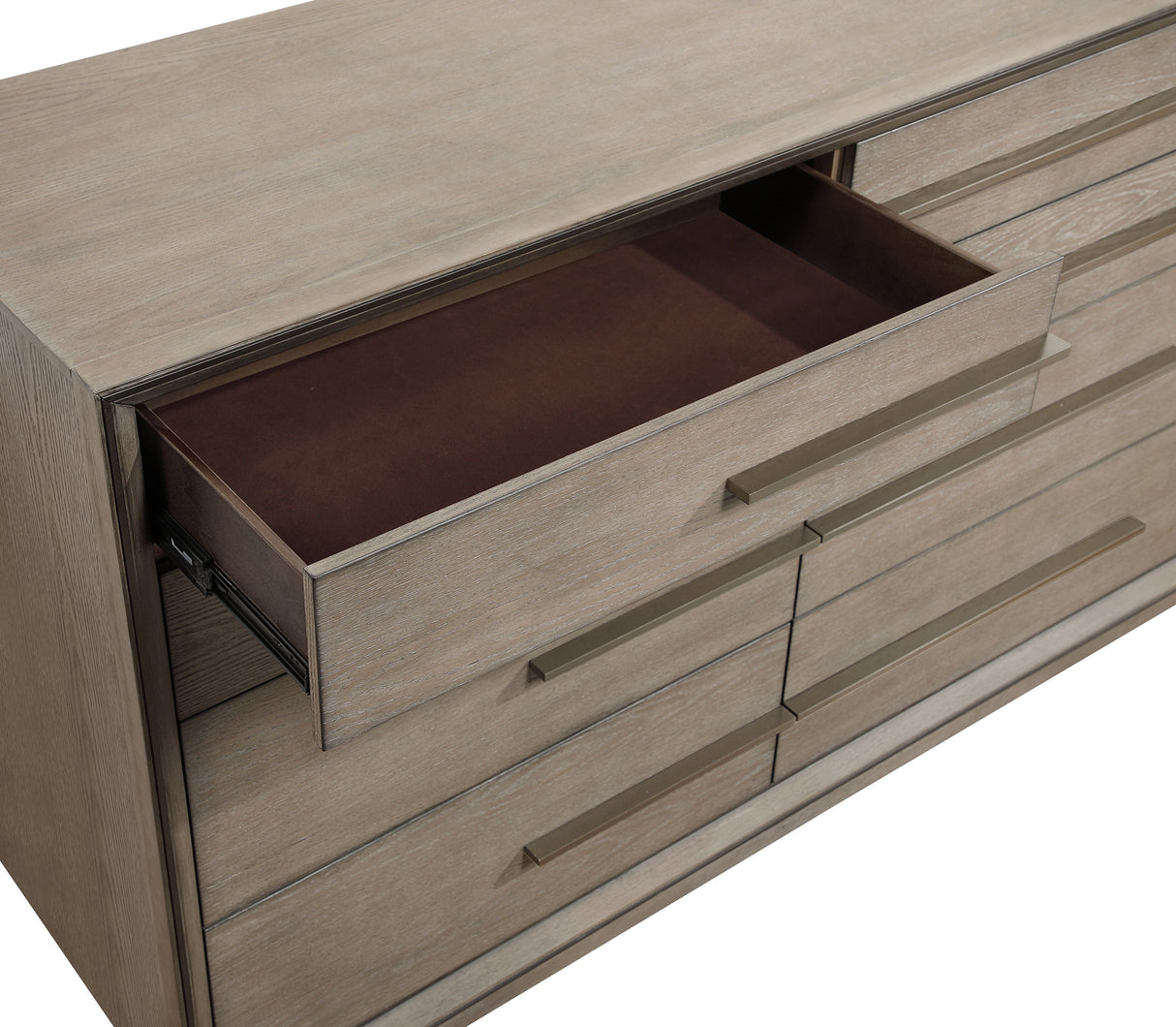 Durango 8-Drawer Dresser and Mirror - Taupe Oak