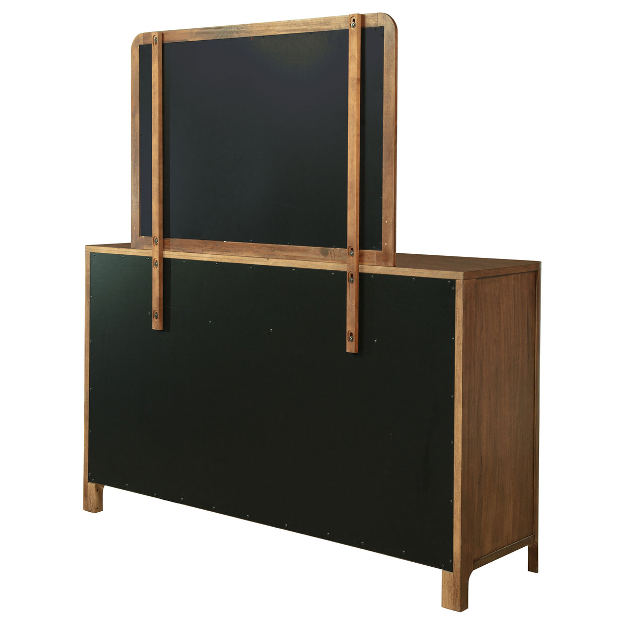 Maderia 8-Drawer Dresser and Mirror Walnut