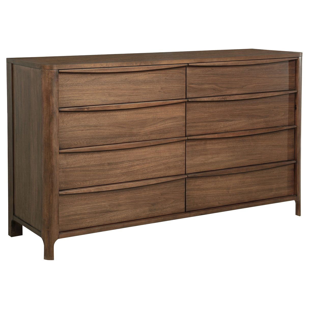 Maderia 8-Drawer Dresser Cabinet in Walnut