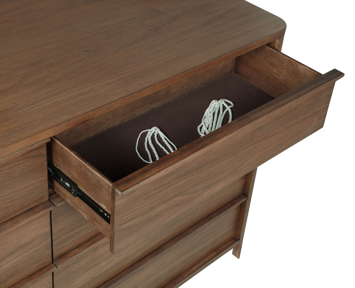 Maderia 8-Drawer Dresser Cabinet in Walnut