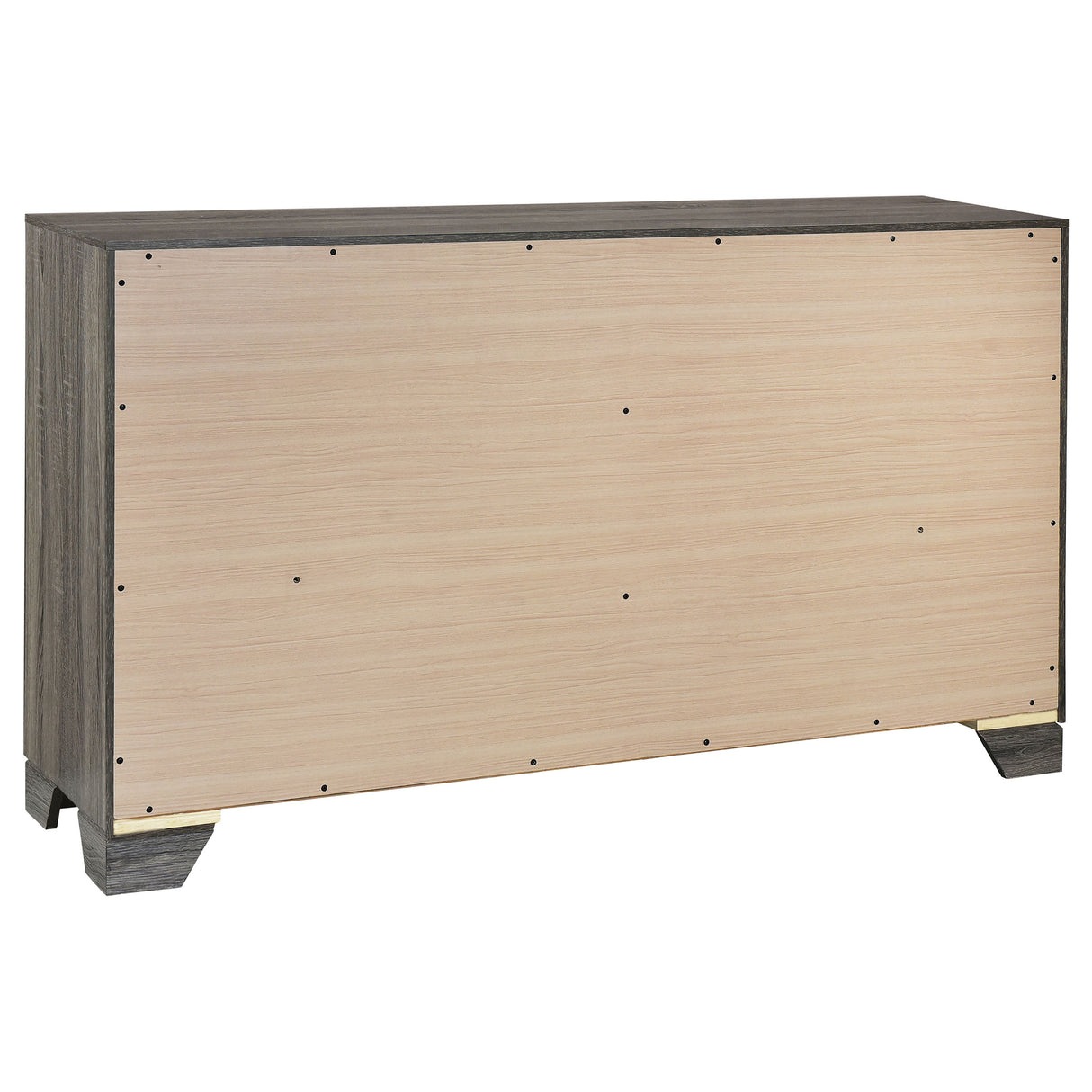 Wright 6-Drawer Dresser Cabinet in Brown Oak