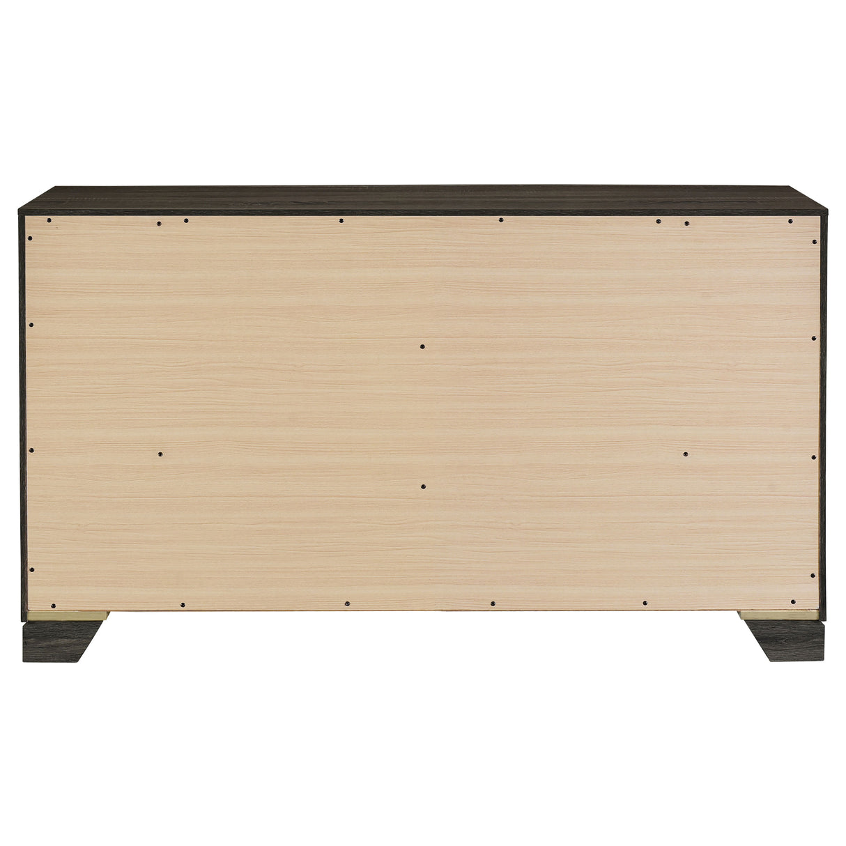Wright 6-Drawer Dresser Cabinet in Brown Oak