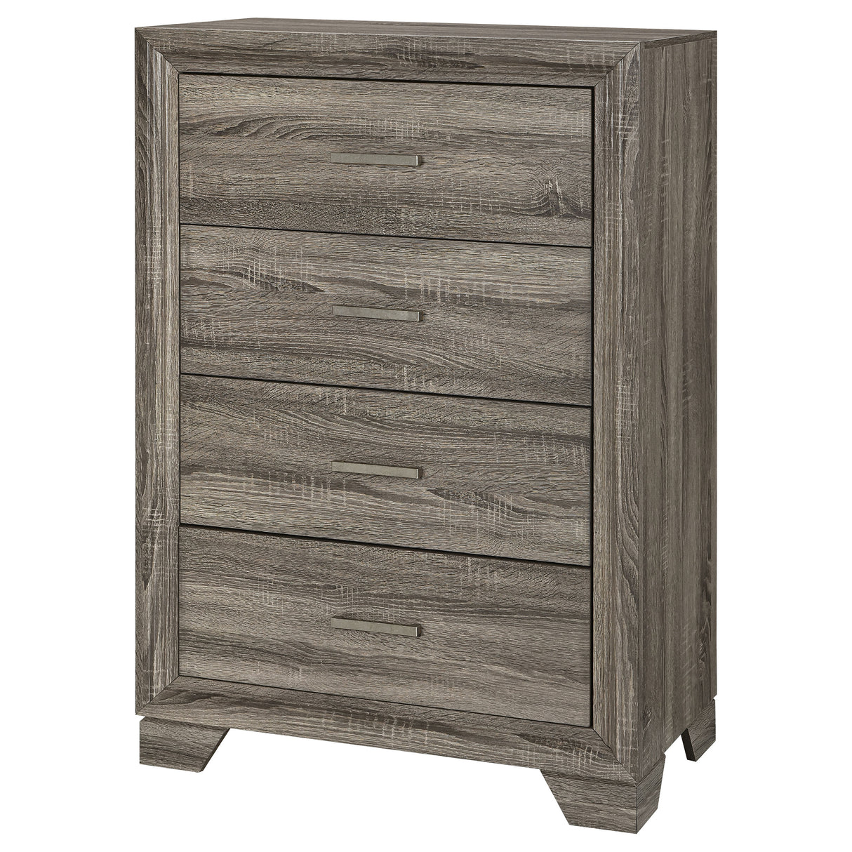Wright 4-Drawer Chest of Drawers in Brown Oak