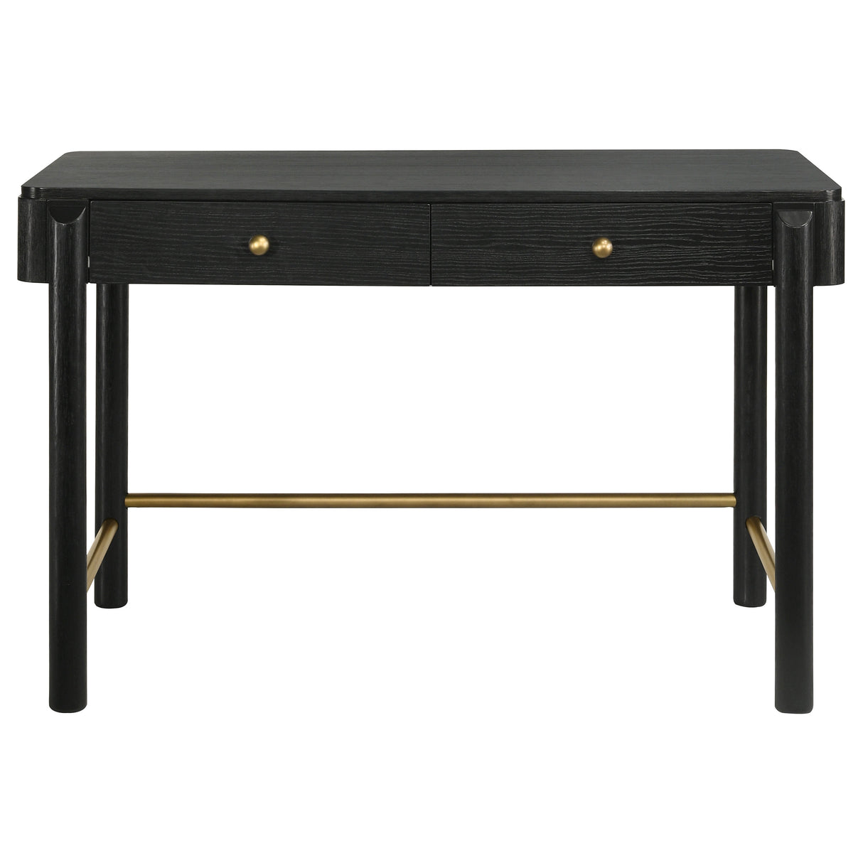 Arini 2-Piece Black Makeup Vanity Table and Mirror Set