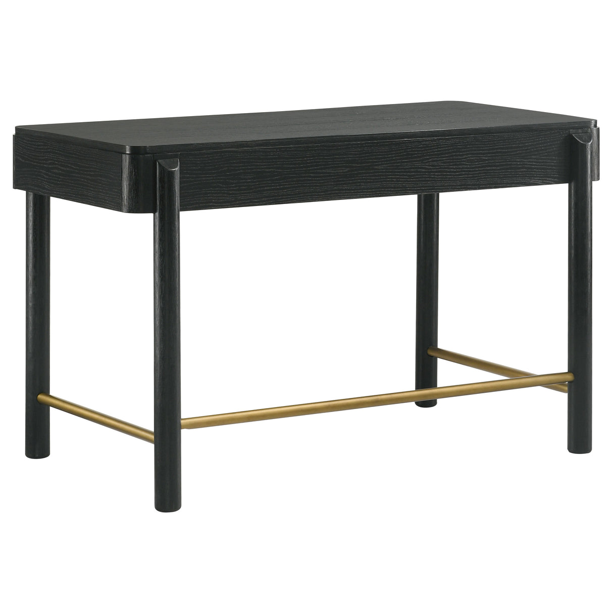 Arini 2-Piece Black Makeup Vanity Table and Mirror Set