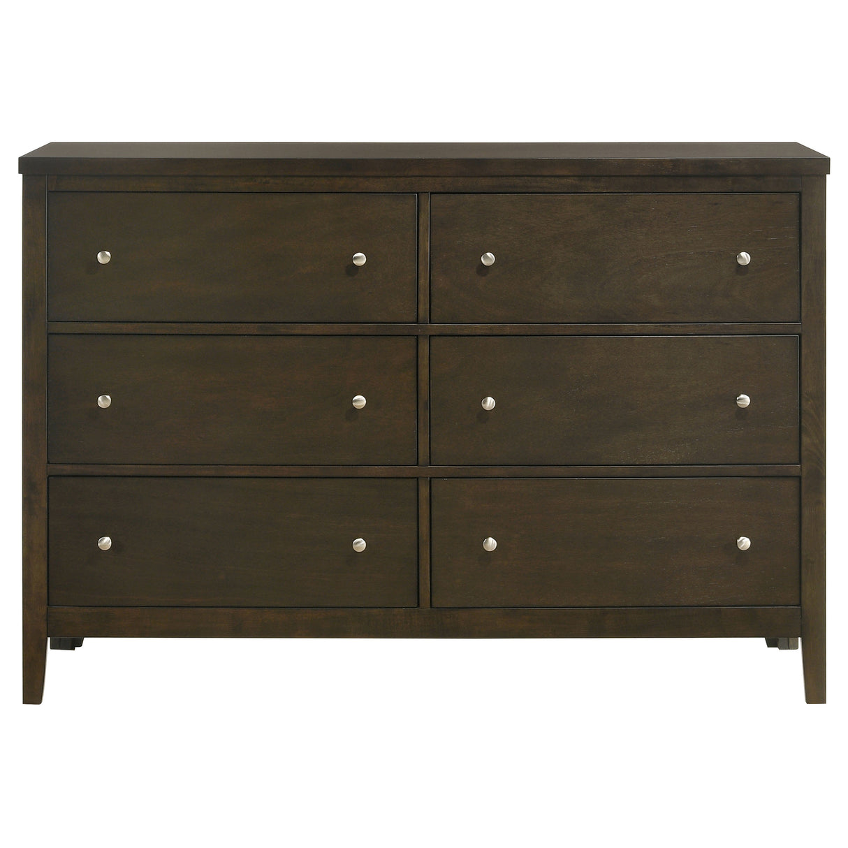 Wilkes 6-Drawer Dresser Cabinet, Dark Cocoa