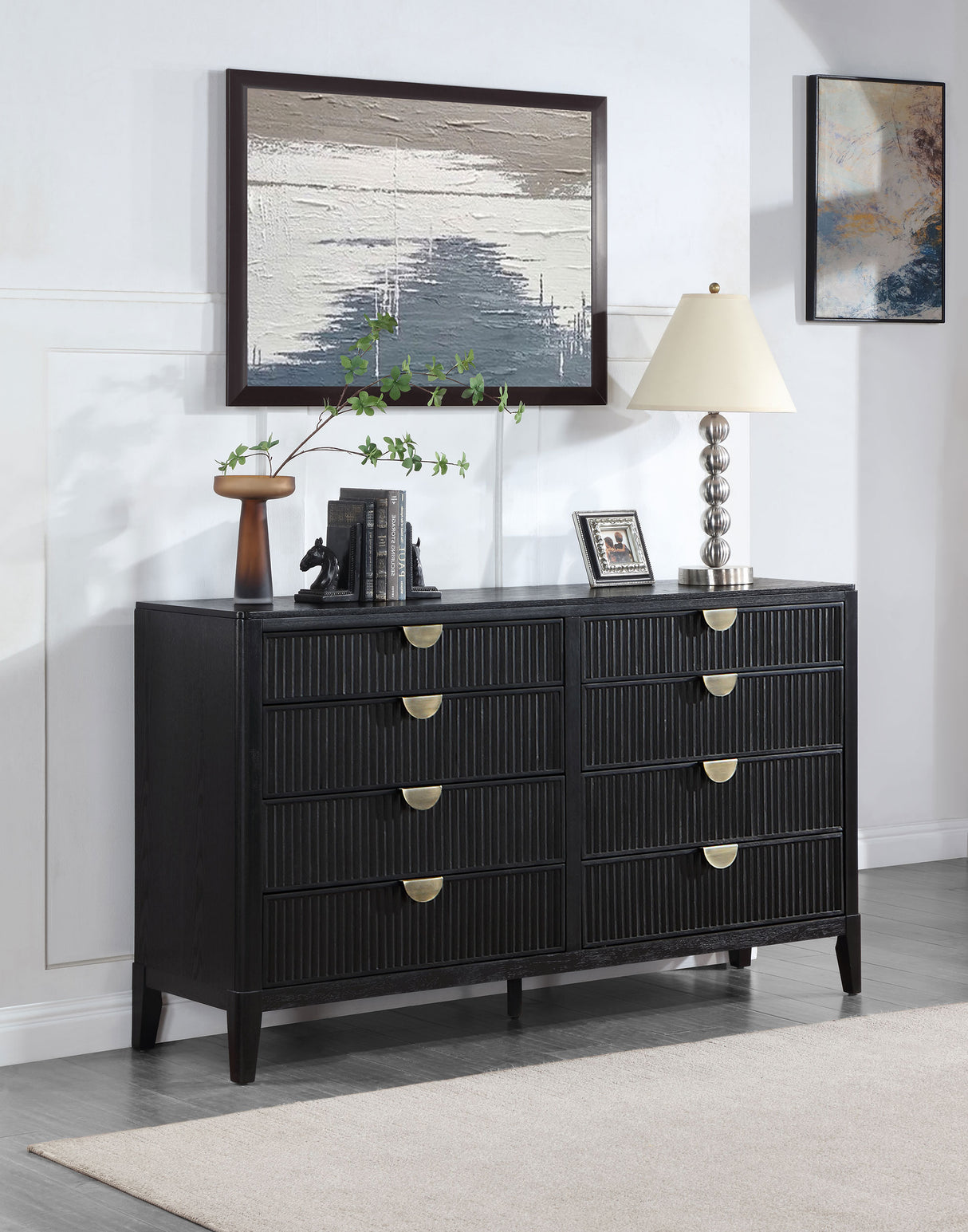 Brookmead 8-Drawer Dresser in Black