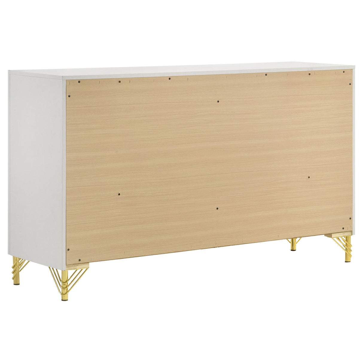 Lucia 6-Drawer Dresser Cabinet in White