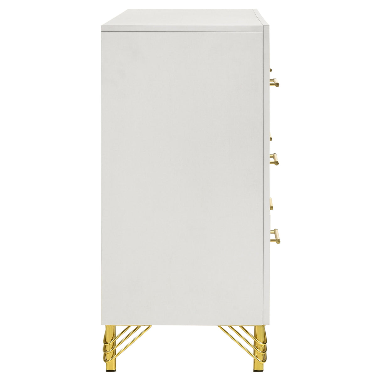 Lucia 6-Drawer Dresser Cabinet in White