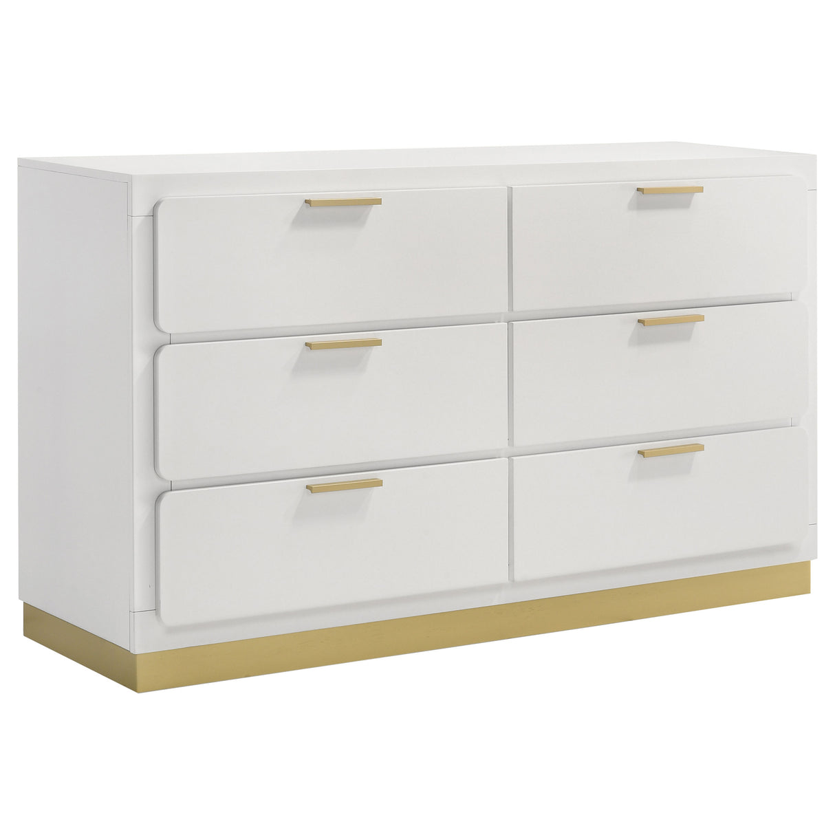 Caraway 6-Drawer Dresser in White