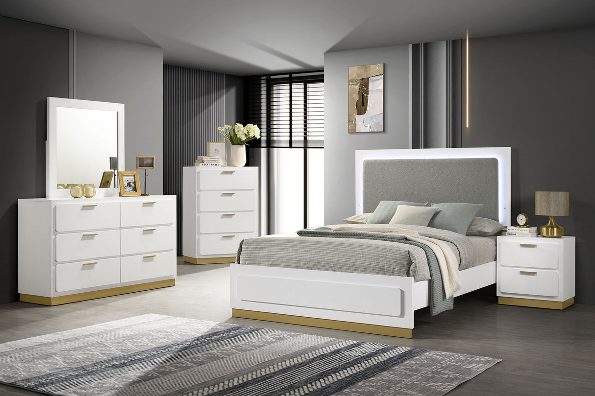 Caraway 6-Drawer Dresser in White