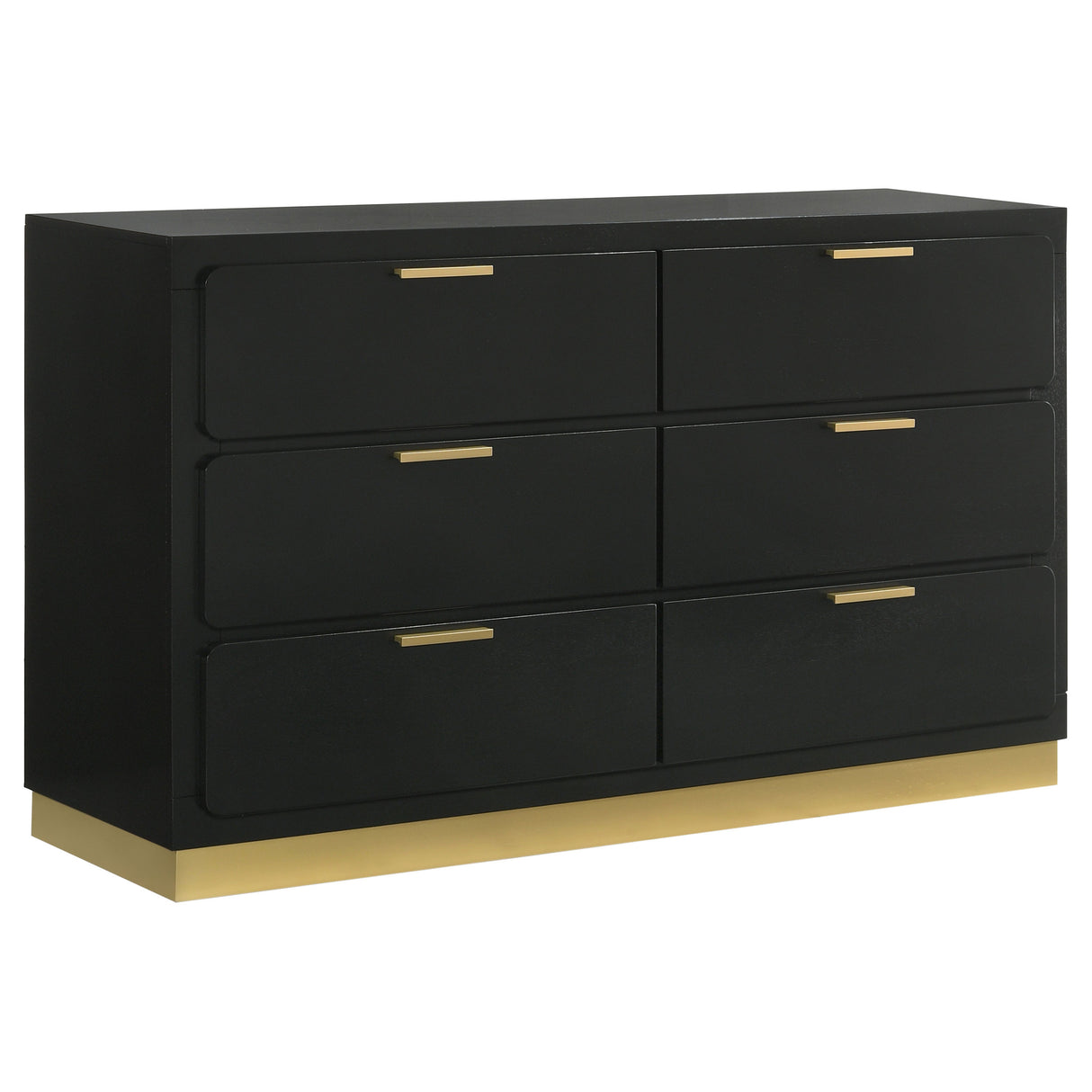 Caraway 6-Drawer Dresser Black