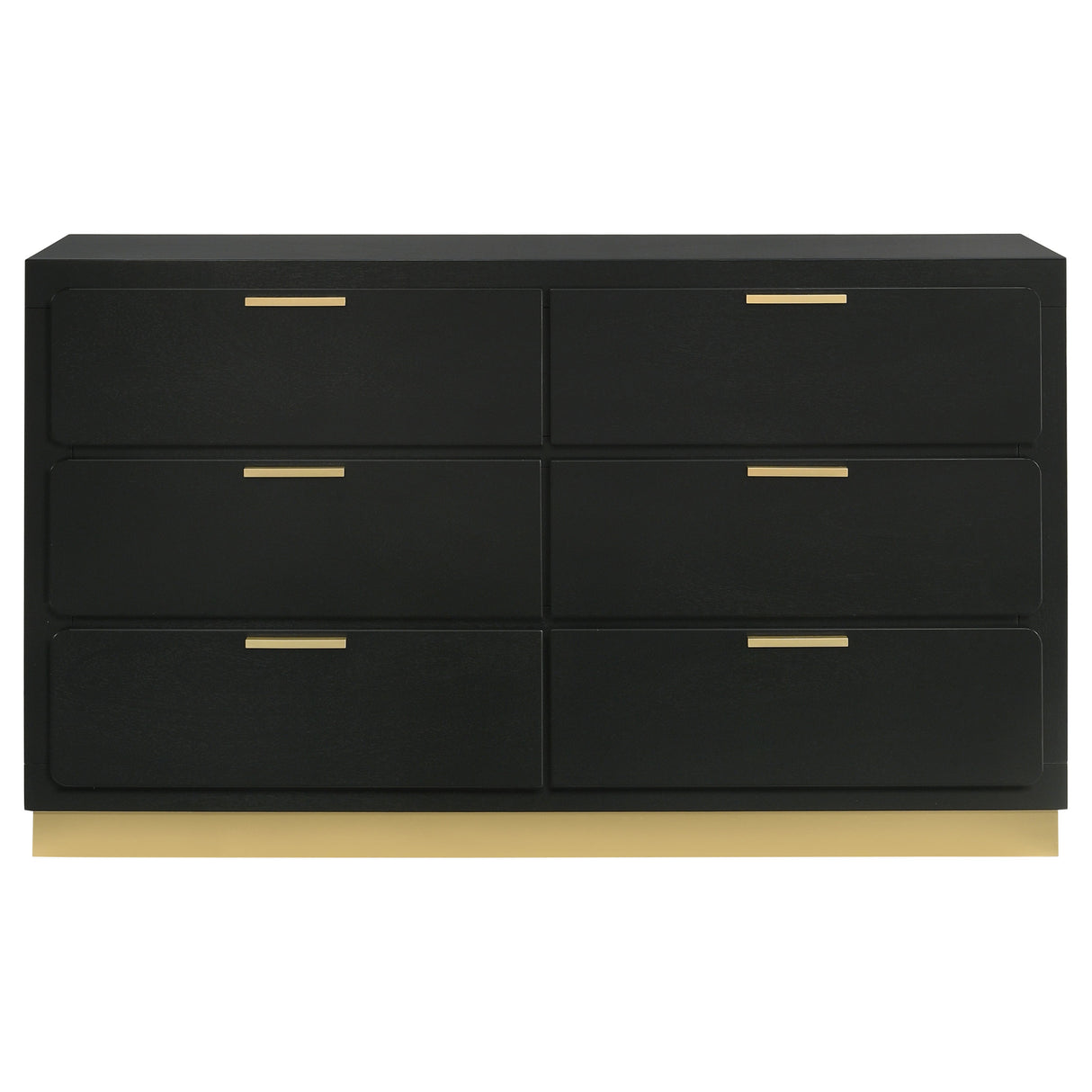 Caraway 6-Drawer Dresser Black