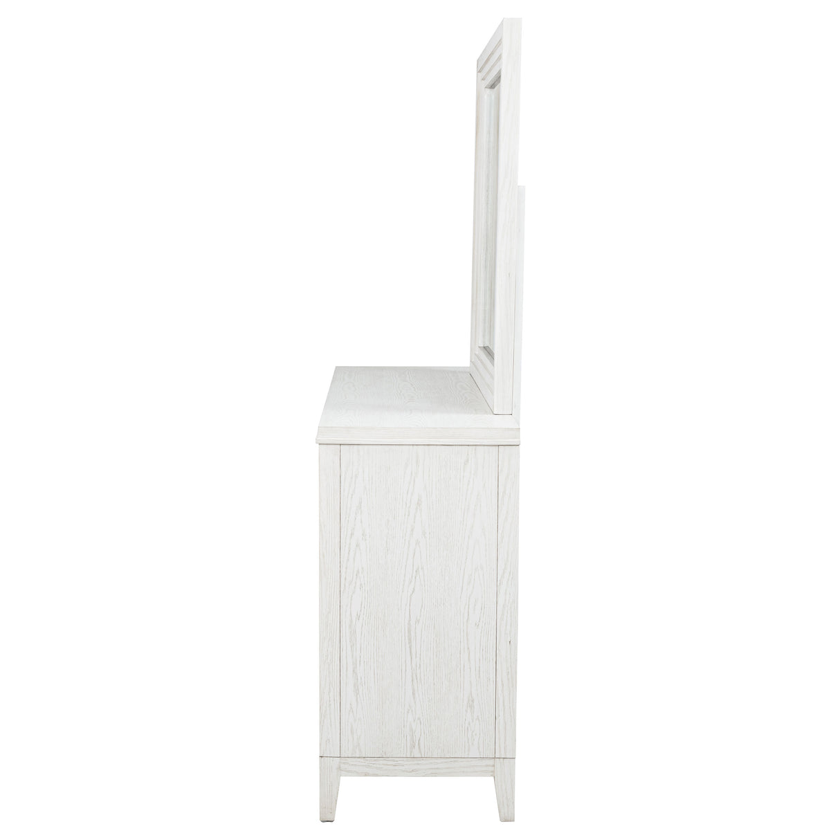 Marielle 6-Drawer Dresser with Mirror in Distressed White
