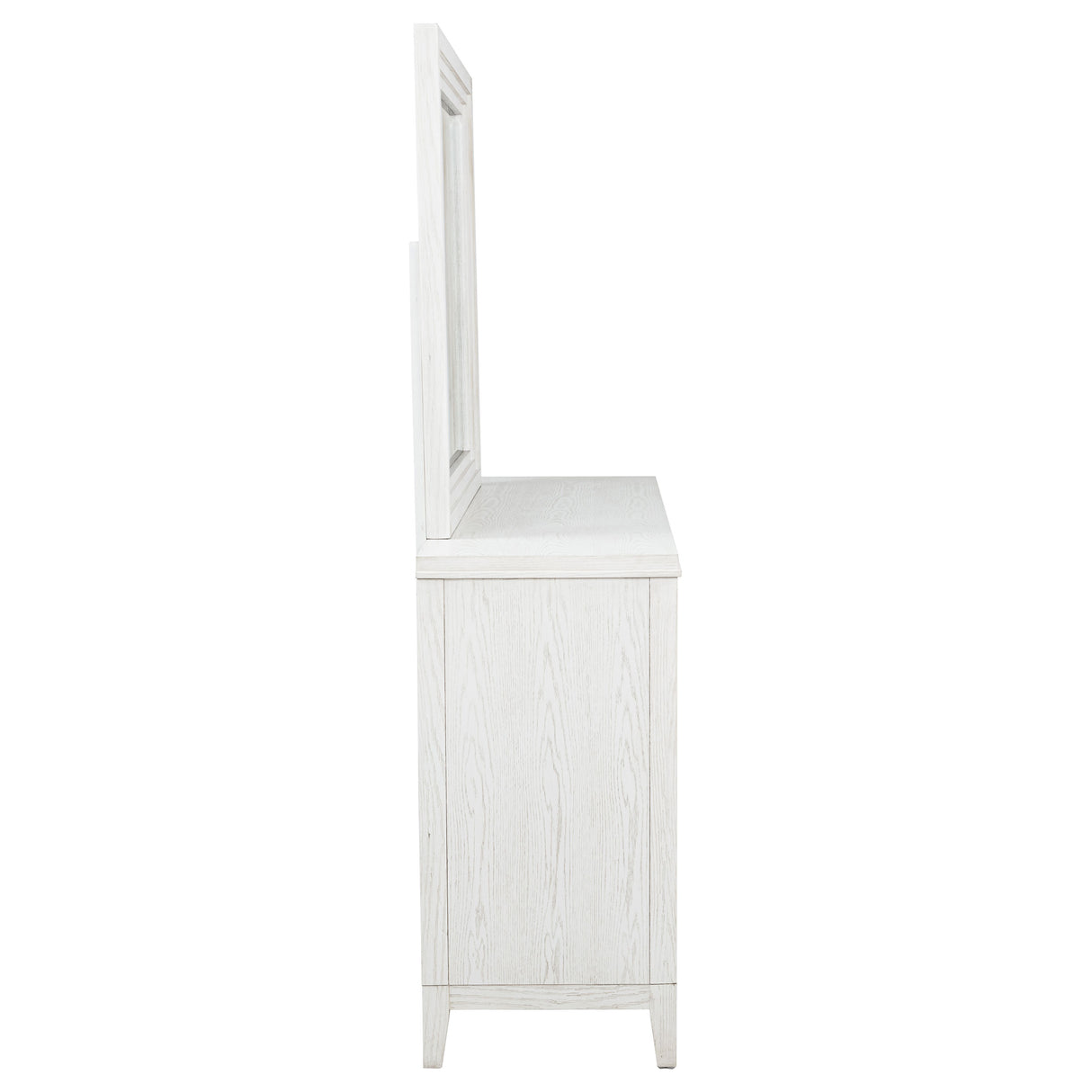 Marielle 6-Drawer Dresser with Mirror in Distressed White