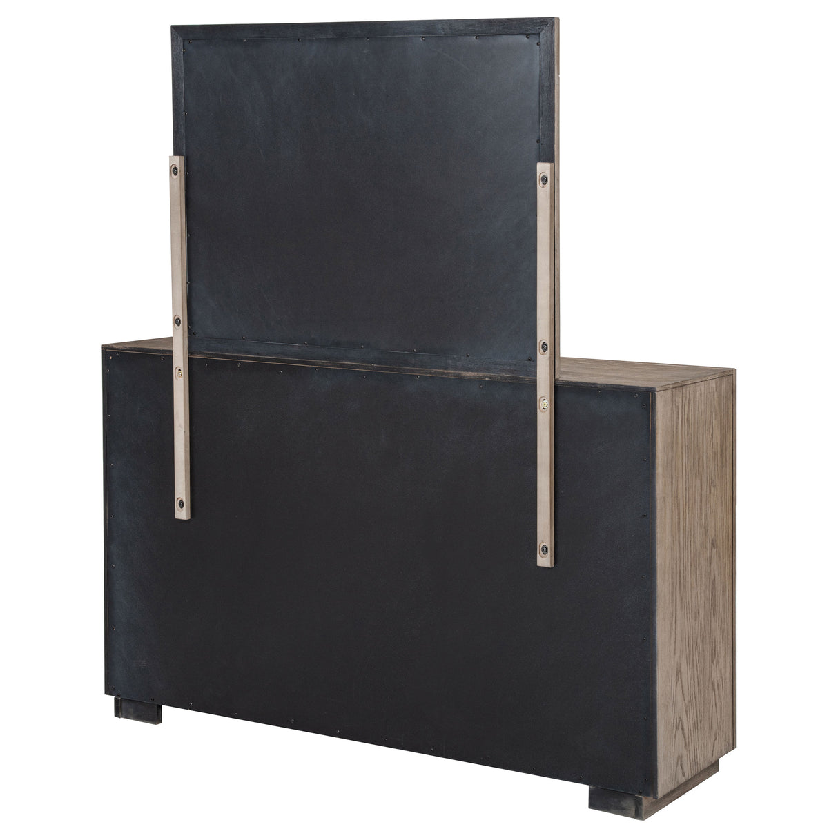 Kenora 6-Drawer Dresser and Mirror in Barley Brown
